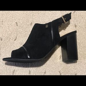 Shoes - Tommy Hilfiger Black Suede Sandals